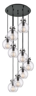 Newton Nine Light Pendant in Matte Black (405|1194101PSBKG4108SDY)
