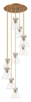 Downtown Urban Nine Light Pendant in Brushed Brass (405|1194101PSBBG4118CL)