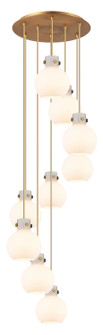Newton Nine Light Pendant in Brushed Brass (405|1194101PSBBG4108WH)