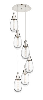 Downtown Urban Six Light Pendant in Polished Nickel (405|1164501PPNG4506CL)