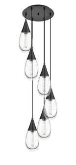 Downtown Urban Six Light Pendant in Matte Black (405|1164501PBKG4506CL)