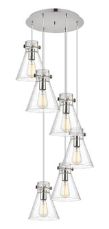 Downtown Urban Six Light Pendant in Polished Nickel (405|1164101PSPNG4118SDY)