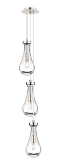 Downtown Urban Three Light Pendant in Polished Nickel (405|1034511PPNG4515CL)