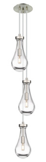 Downtown Urban Three Light Pendant in Brushed Satin Nickel (405|1034511PSNG4515CL)
