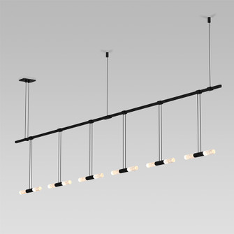 Suspenders Six Light Pendant in Satin Black (69|S1U36KMC06XXA2RP13)