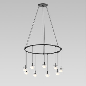 Suspenders Nine Light Pendant in Satin Black (69|S1E24KJC06XX18CL03)