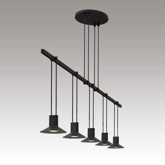 Suspenders Five Light Pendant in Satin Black (69|S1A36KJR18XX09RP11)