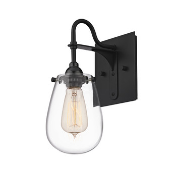 Chelsea One Light Wall Sconce in Satin Black (69|428625)