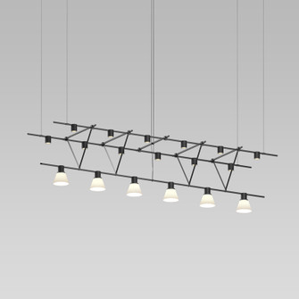 Suspenders Six Light Pendant in Satin Black (69|SLS1285)