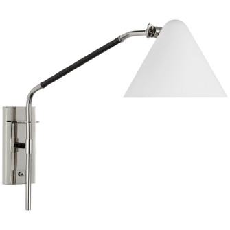 Laken LED Wall Sconce in Polished Nickel and Black Rattan (268|AL2020PNBRTWHT)