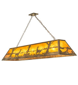 Deer At Lake 11 Light Pendant in Antique Copper (57|52310)