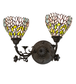 Wisteria Two Light Wall Sconce in Mahogany Bronze (57|36100)