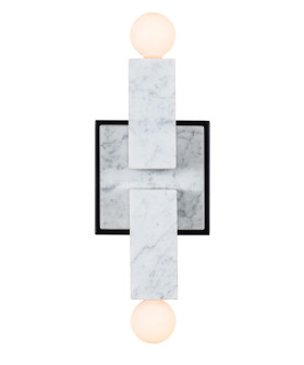 Quadra Two Light Wall Sconce in Matte Black (33|516521MB)