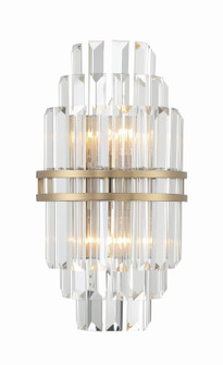 Hayes Two Light Wall Sconce in Aged Brass (60|HAY1402AG)