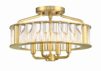 Farris Four Light Semi Flush Mount in Aged Brass (60|FAR6000AG)