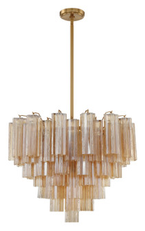 Addis 12 Light Chandelier in Aged Brass (60|ADD312AGAM)