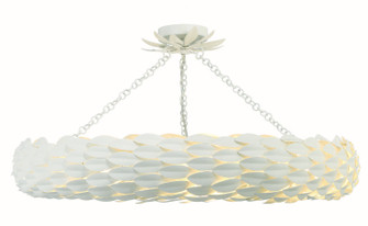 Broche Eight Light Semi Flush Mount in Matte White (60|538MTCEILING)