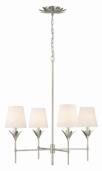 Broche Four Light Chandelier in Antique Silver (60|534SA)