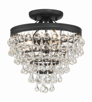 Calypso Three Light Semi Flush Mount in Matte Black (60|130MKCEILING)