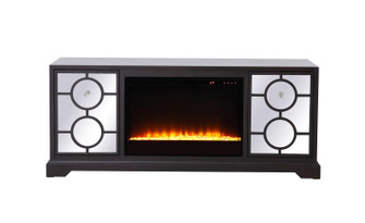 Modern TV Stand With Fireplace Insert in Dark Walnut (173|MF802DTF2)