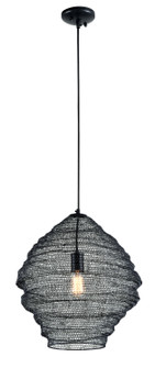 Wabi Sabi One Light Pendant in Soft Black (67|F6772SBK)