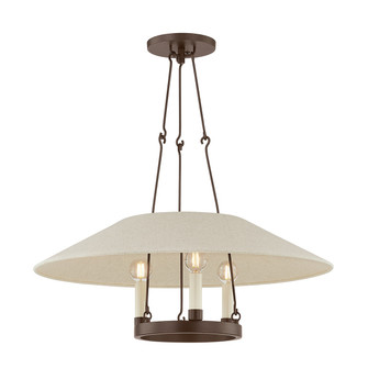Archive Three Light Chandelier in Bronze (67|F1625BRZ)