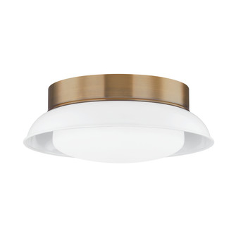 Arnie Two Light Flush Mount in Patina Brass (67|C2014PBRGWH)