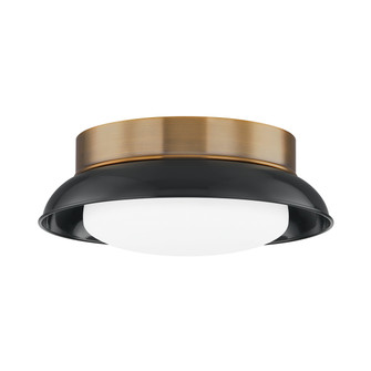 Arnie Two Light Flush Mount in Patina Brass (67|C2014PBRGBK)