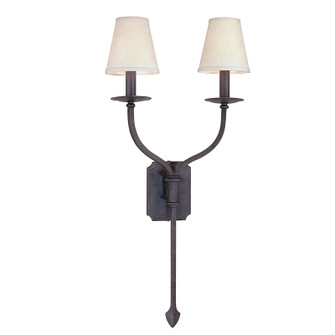 La Brea Two Light Wall Sconce in Textured Iron (67|B2482TRN)