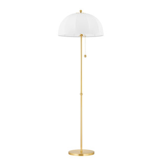 Meshelle One Light Floor Lamp in Aged Brass (428|HL816401AGB)