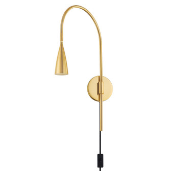 Jenica One Light Wall Sconce in Aged Brass (428|HL811201AGB)