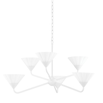 Kelsey Six Light Chandelier in Textured White (428|H817806TWH)