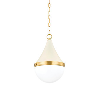 Ciara One Light Pendant in Aged Brass/Soft Cream (428|H787701SAGBSCR)