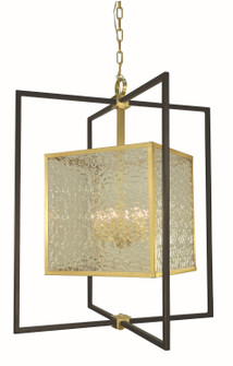 Avery Six Light Foyer Chandelier in Brushed Brass/Matte Black (8|5778BRMBLACK)