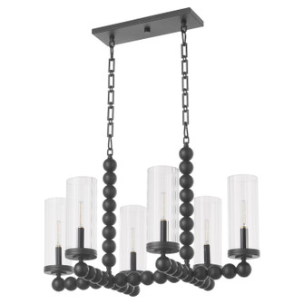 Lee Boulevard Six Light Chandelier in Matte Black (19|665659)