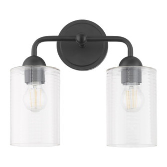 Charlotte Two Light Vanity in Matte Black (19|598259)