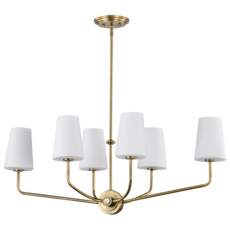 Cordello Six Light Island Pendant in Vintage Brass (72|607886)