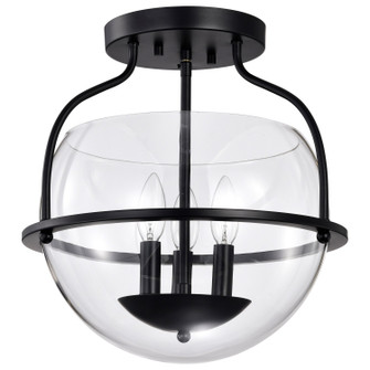 Amado Three Light Semi Flush Mount in Matte Black (72|607823)