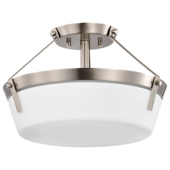 Rowen Three Light Semi Flush Mount in Brushed Nickel (72|607763)