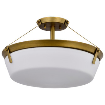 Rowen Four Light Semi Flush Mount in Natural Brass (72|607752)