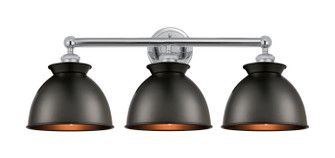 Edison Three Light Bath Vanity in Polished Chrome (405|6163WPCM14BK)