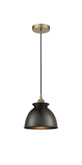 Edison One Light Mini Pendant in Antique Brass (405|6161PABM14BK)