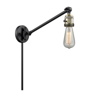 Franklin Restoration One light Swing Arm With Switch in Black Antique Brass (405|237BAB)