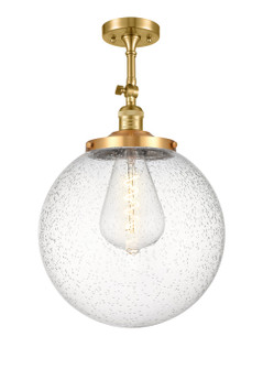 Franklin Restoration One Light Semi-Flush Mount in Satin Gold (405|201FSGG20414)