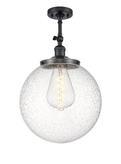 Franklin Restoration One Light Semi-Flush Mount in Matte Black (405|201FBKG20414)