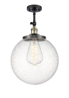 Franklin Restoration One Light Semi-Flush Mount in Black Antique Brass (405|201FBABG20414)