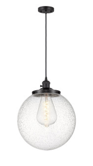 Franklin Restoration One Light Mini Pendant in Matte Black (405|201CSWBKG20414)