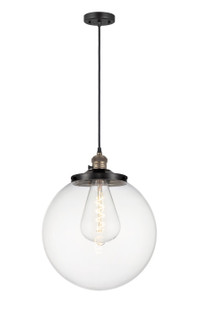 Franklin Restoration One Light Mini Pendant in Black Antique Brass (405|201CSWBABG20214)