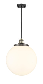 Franklin Restoration One Light Mini Pendant in Black Antique Brass (405|201CBABG20114)