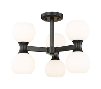 Artemis Six Light Semi Flush Mount in Matte Black (224|4946SFMB)